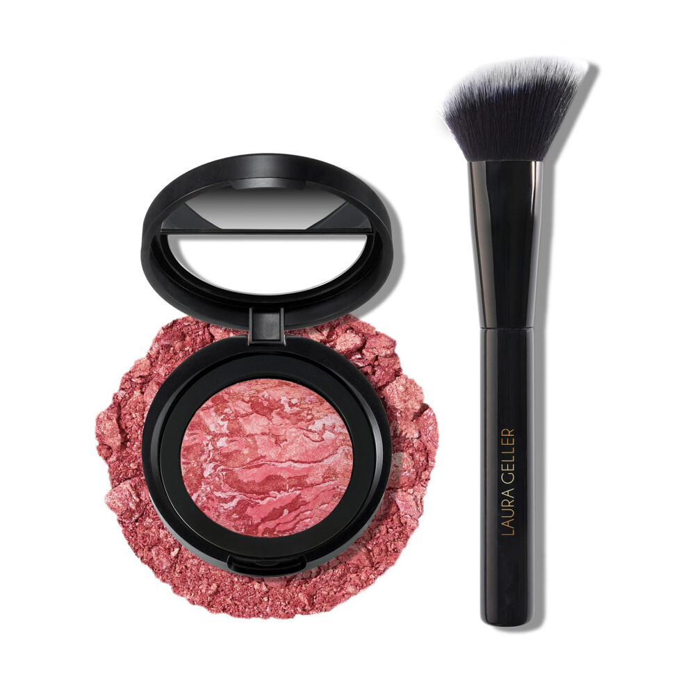 Laura Geller New York 47 Mm Baked Blush-N-Brighten Marbleized Blush Mit Abgewinkeltem Rougepinsel, Tropic Hues-image
