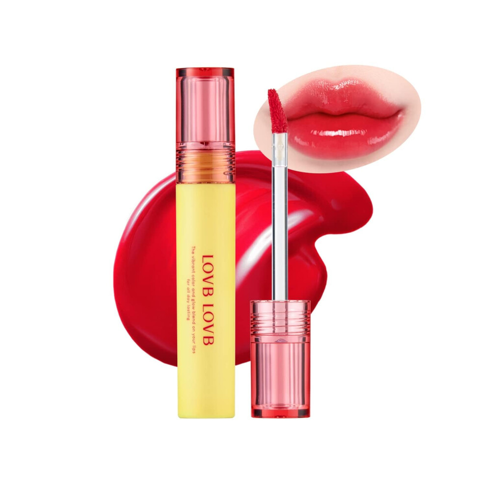 LOVB LOVB Pudding Glow Korean Lip Tint | Long-Lasting Lip Gloss Tint for Glowy | Moisturizing | High Pigmented | Non-Sticky Glossy Lip Stain 0.14 Oz (-image-OPC-PHDT57M-NEW