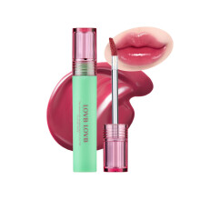 LOVB LOVB PUDDING GLOW COREAN LIP TINT | Tint de brillant a levres durable pour Glowy | Hydratant | Haut pigmente | Coloration a levres brillante