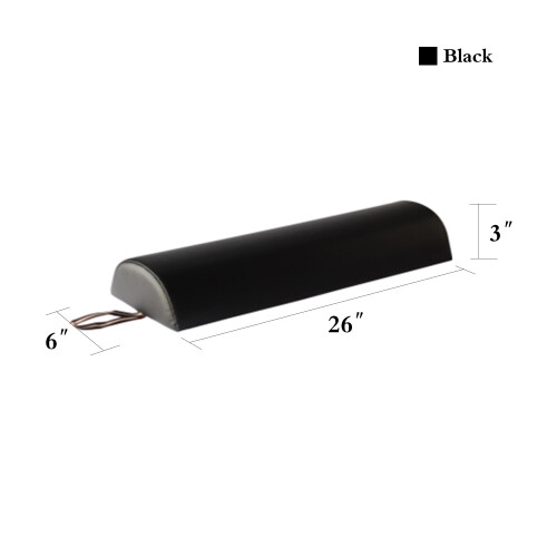 Cuscino Bolster Semirotondo 15 cm Master Massage Nero 1
