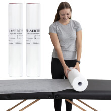 MASERTIO Wegwerp Massagebed Deksel - 60 Vellen per Rol, Niet-geweven Materiaal - Ideaal voor Spa, Massage, Tattoo