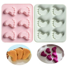 Moldfun 2 Pack mignon moules de silicone pour bb pour bb pour baby shower fuet empreinte chocolate bonbon gomme jello gele