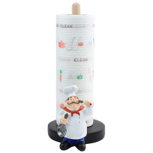 Massjoy Chef Style Paper Holder Resin Crafts Affichage pour Kitchen Cafe Restaurant Western Cake Shop Dessert Shop.