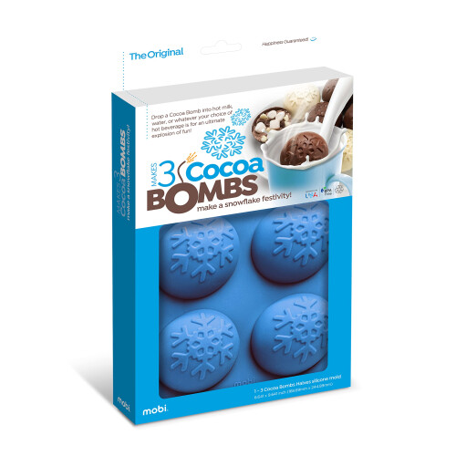 Mobi Hot Chocolate Cocoa Bombs Silicone Mold Snowflake for Making 3 """"Bombs""""