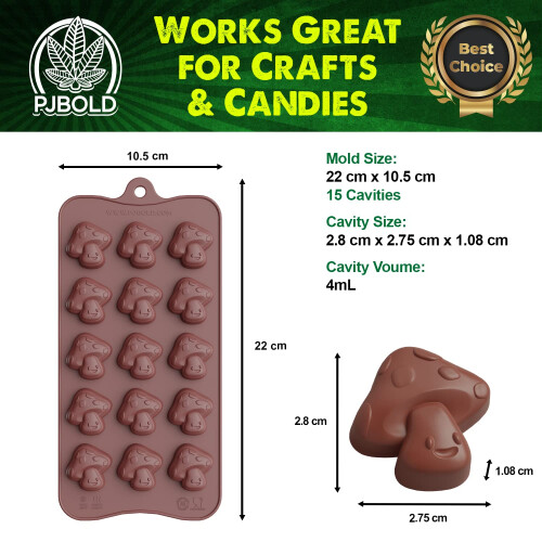 Moule de bonbons de champignons 2 pack 2