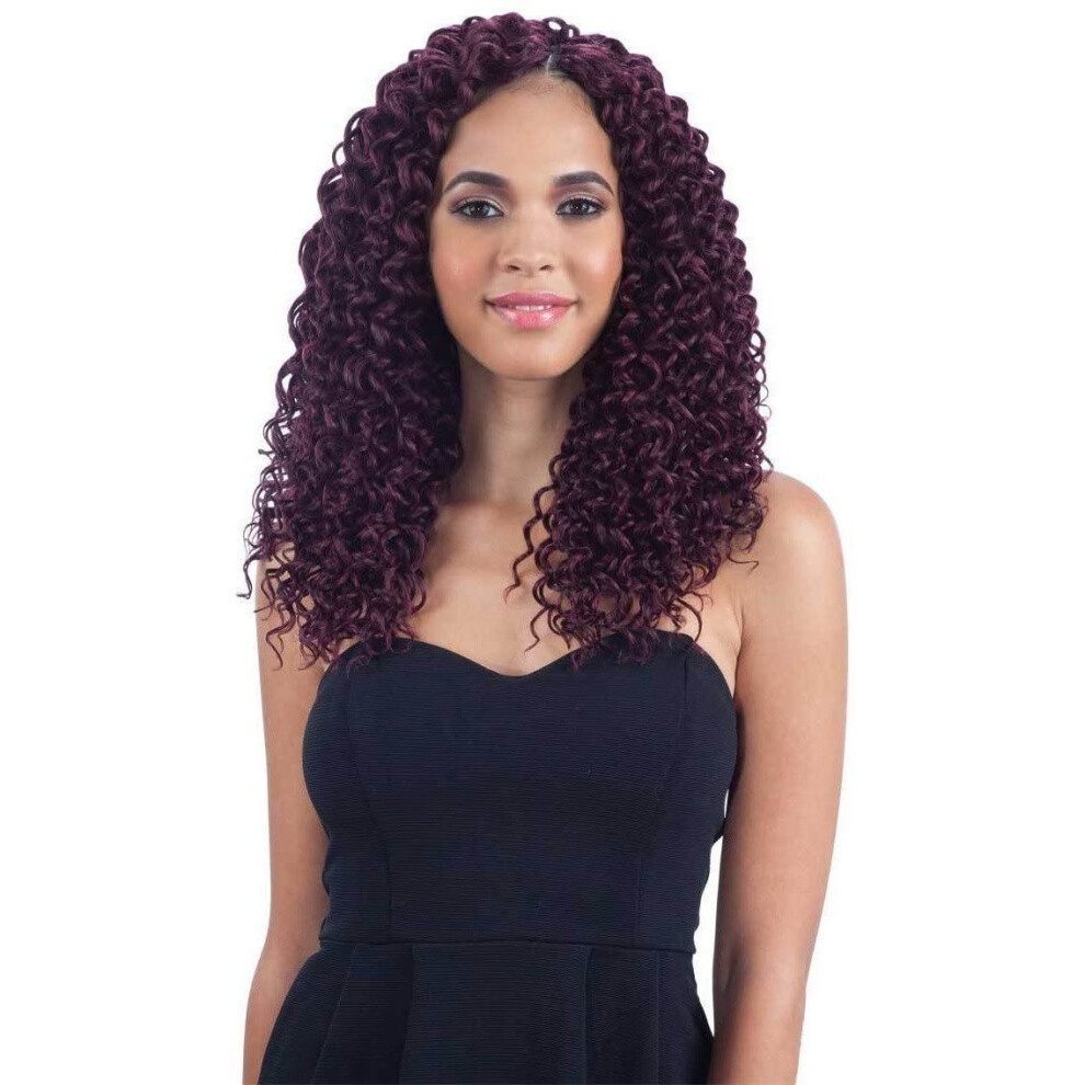 Freetress Fletninger Multi Pack Deals! Freetress Synthetic Hair Crochet Braids Beach Curl 12"" (4-Pack Ot30)
