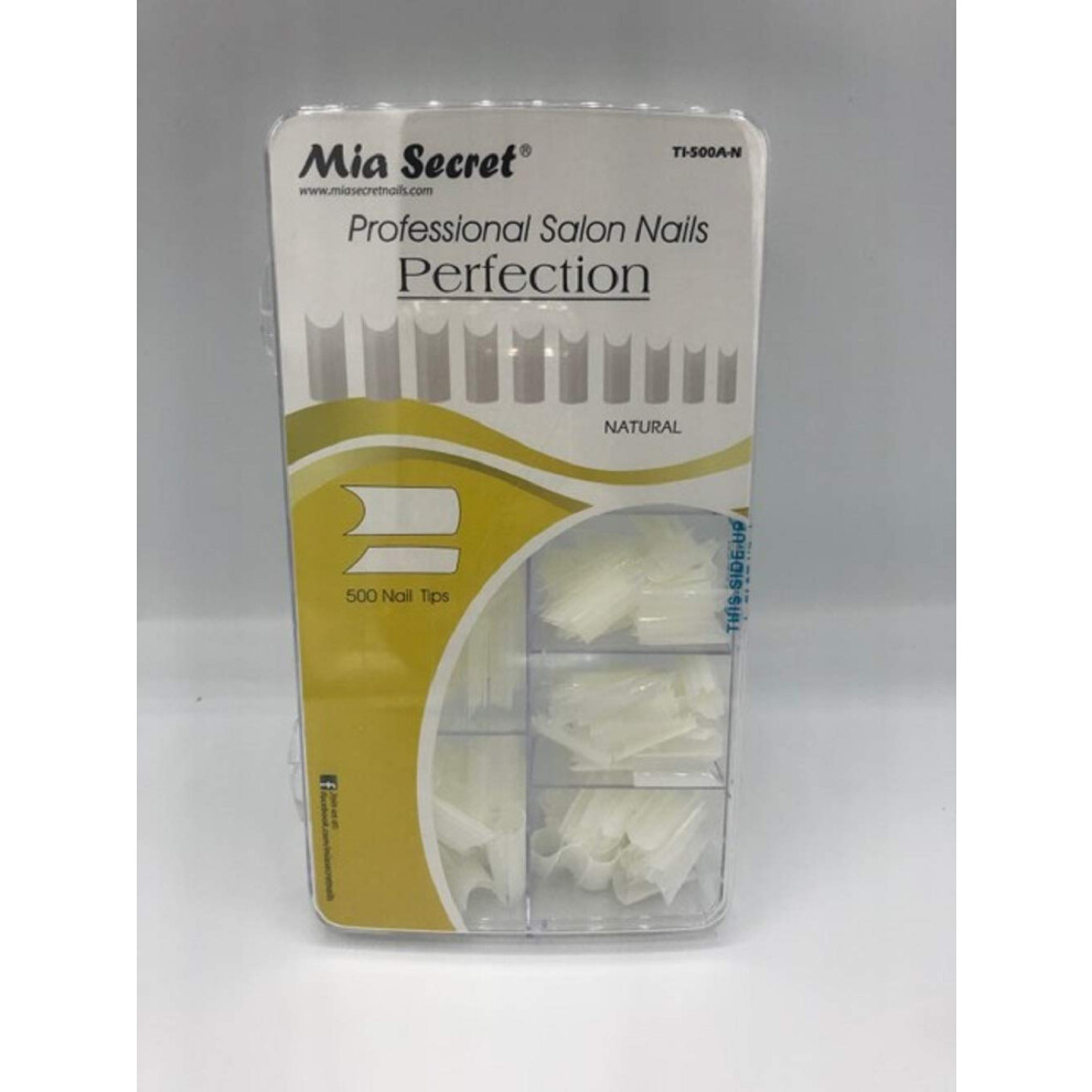 Mia Secret - Nail Tip Perfection 500 Pcs Clear Or Natural Pick Yours (500 Natural)