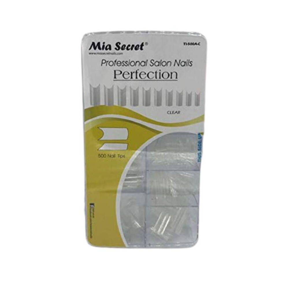 Mia Secret - Nail Tip Perfection 500 Pcs Clear Or Natural Pick Yours (500 Clear)