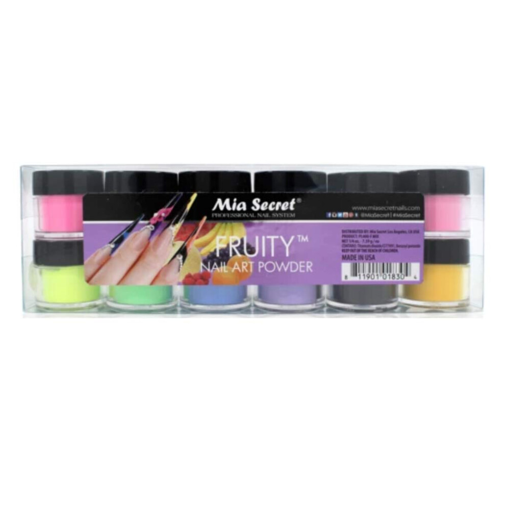 Mia Secret Professional Acrylic Powder Fruity Bar Collection 12 Piece Or Single Jar Pick Yours (12 Piece Collection)