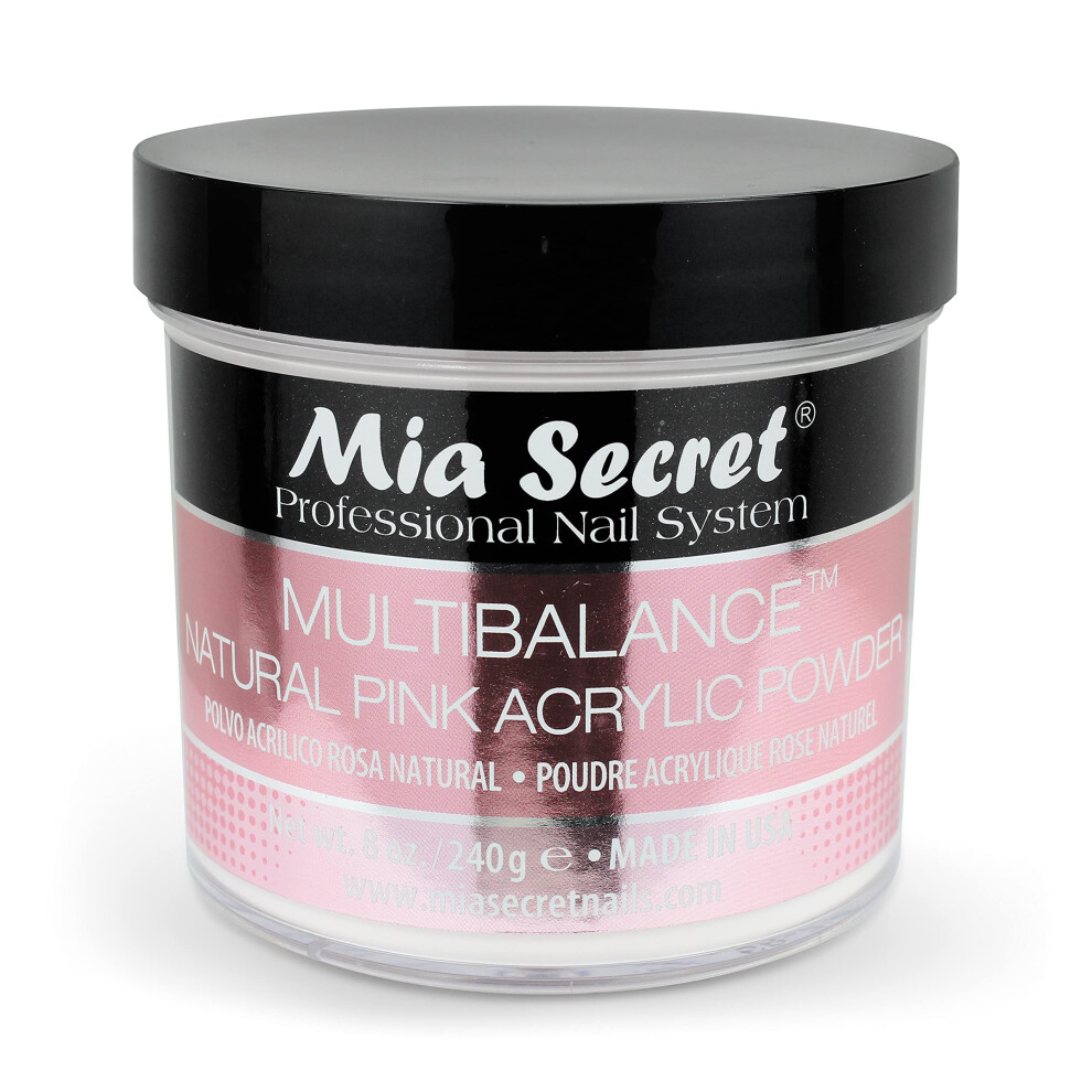 Mia Secret Pink Multibalance Natural Acrylic Nail Powder 8Oz