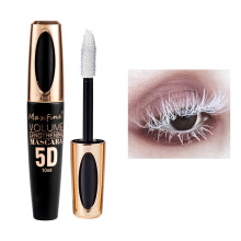 MIESCHER White Mascara for Eyelashes, Waterproof Colored Mascara Long Lasting Eye Lash Mascara 5D Silk Fiber Lash Lengthening Smudge-Proof, Curling, D