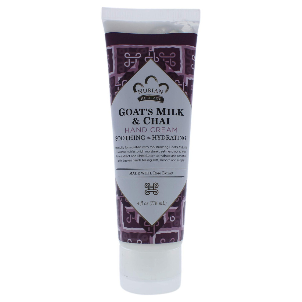 Nubian Heritage Cream Hand Goat Milk And Chai 4 Ounce