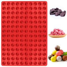 Palksky 140-holte kleine ronde siliconen mal/halve cirkel chocoladedruppels mal/hond behandelt pan/halve bol gummy snoep mallen voor ganache jelly ka