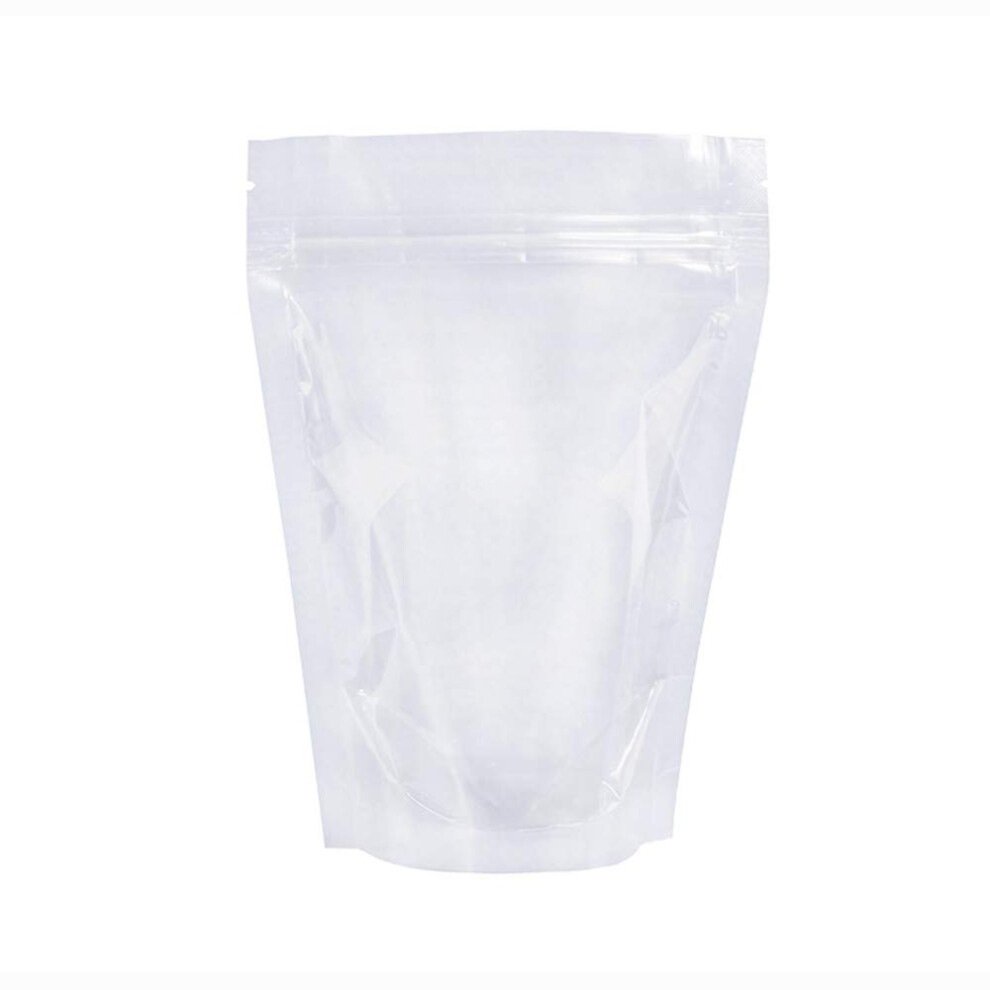 Pabck 100 Unidades (Tama O Exterior: 5,5 X 7,9 Pulgadas) (Tama O Interior: 5 X 5,12 Pulgadas) Bolsas De Pie Resellables Transparentes Con Cierre-image