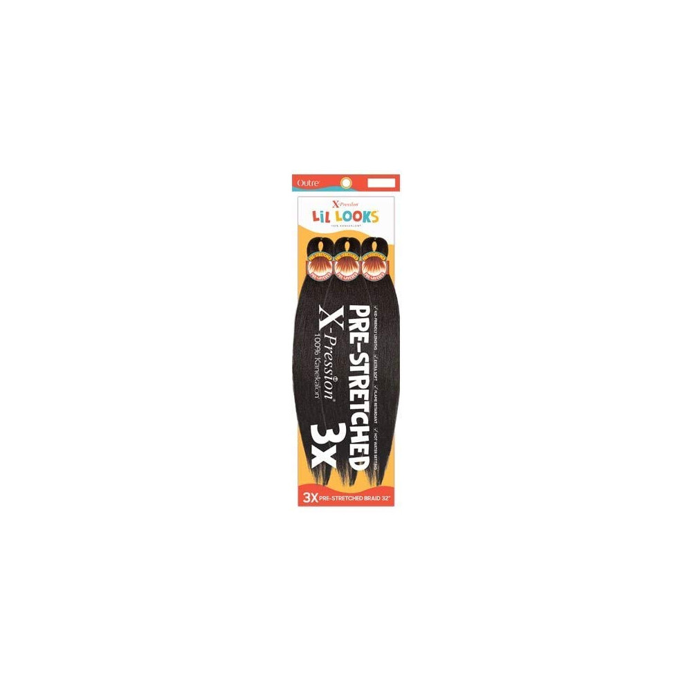 Outre Braids Unisex Outre Xpression Lil Looks 3X Pre Stretched Calming Braid 32"" (5-Pack 4)
