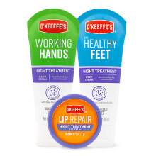 Pacchetto combinato trattamento notturno O'Keeffe's, che include crema per le mani trattamento notturno Working Hands, crema per i piedi trattame
