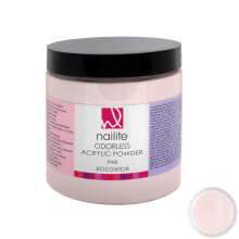 Nailite Odorless - Polvere acrilica professionale per estensione per unghie Resistente alla formula EMA di lunga durata ed effetto non giallo - rosa