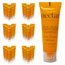 World Amenities - Nectar Bulk 2-in-1 Pflege Shampoo | 50 Stück | Süße Orangenblüte, Mini Reisegrößen