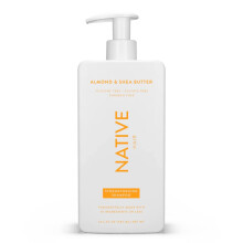 Native Vegan versterkende shampoo met amandel- en sheaboter, schoon sulfaat, parabenen en siliconenvrij - 16.5 fl oz