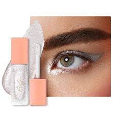 Oulac Ombretto Liquido Glitter Bianco| Eyeliner Liquido Shimmer| Formula Leggera Idratante