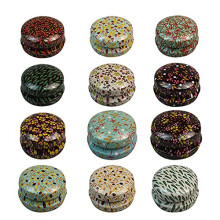 Rarapop 12-pack ronde lege scharnierende blikken doos mini vintage doos reisblikken 20 ml hervulbare containerfles voor kaars lippenbalsem zalf oogsc