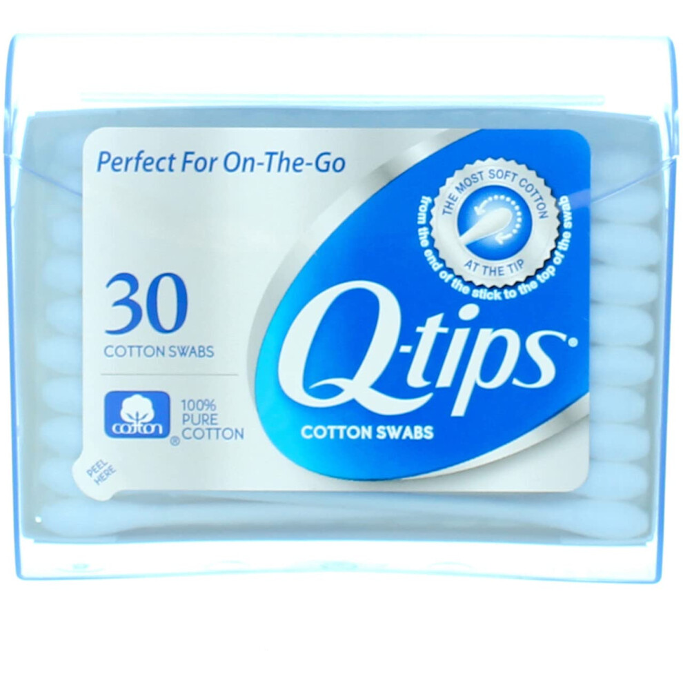 Q-Tip Q-Tips Cotton Swabs 30 Count Purse Pack (12 Pack)