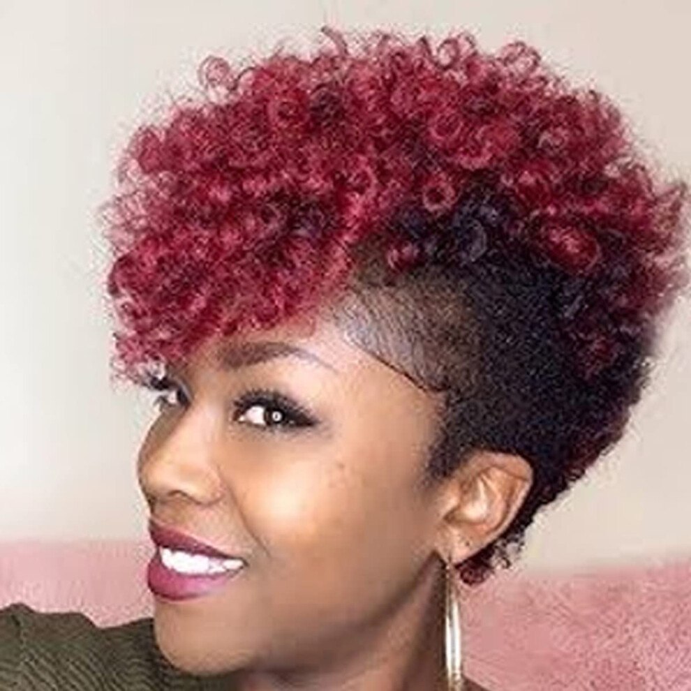 Queentas 3Packs 10 Inch Short Crochet Hair For Black Women African Collection Crochet Braiding Hair Carrie Curl(8Mm) Synthetic Hair Extension Afro Twi