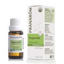Pranarom USDA certificeret organisk pebermynte essentiel olie (15 ml) 100% ren ufortyndet terapeutisk kvalitet fra Indien til aromaterapi diffuso