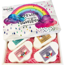 Regenbogenbad-Bomben fr Kinder- Natural und Bio-Schaumbad Bomben mit Feuchtigkeitsdurchmesser Sheabutter und natrliche le