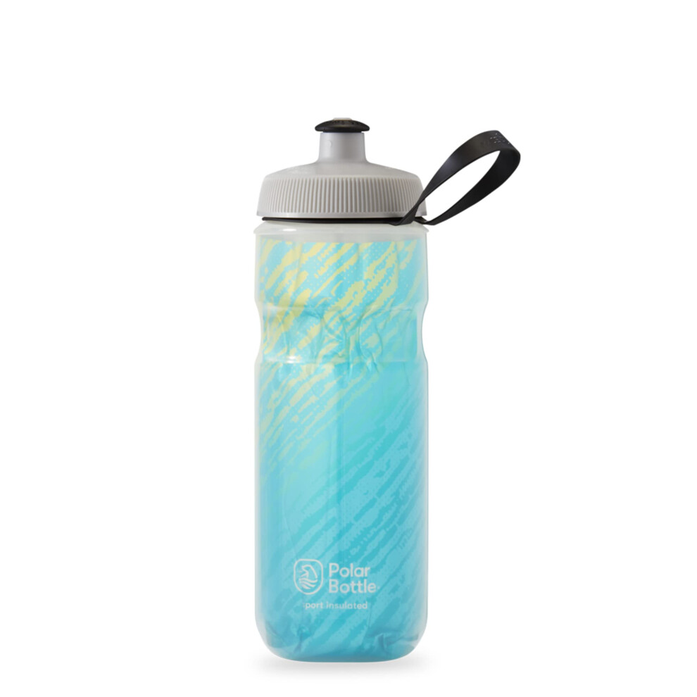 Polar Bottle - Sport Insulated 20oz Nimbus  Seaside Blue & Yellow - Leak Proof Water Bottles Keep Water Cooler 2x Longer than a Regular Reusable Water