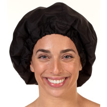 Premium douchemuts voor dames met lang haar. Herbruikbaar, 100% waterdicht, dubbelzijdig, ideaal voor krullen, met antikroesstof, met badstof gevoerd