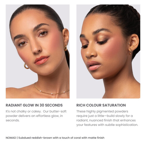 Phase Zero Makeup Powder Blusher - "Nomad" - 4g / 0.141 oz - Full Coverage, Natural Blush 2