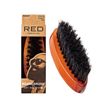 RED by Kiss Bartbrste mit 100 % natrlichen Wildschweinborsten fr Mnner, Premium-Holzbrste, Brte, Schnurrbrte, Fellpflege, Rasierkamm, zum Zhm