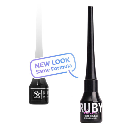 Ruby Kisses Classic Liquid Eyeliner, Smudgeproof Long Lasting Eye Makeup with Felt-Tip Applicator (1 PACK, Black) 1