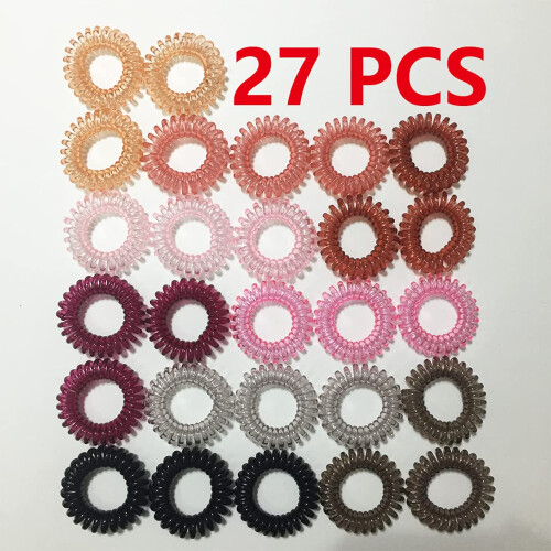 RN BEAUTY 27 Elastici per Capelli Spirale, Impermeabili, Multicolore, Diametro 4cm 1