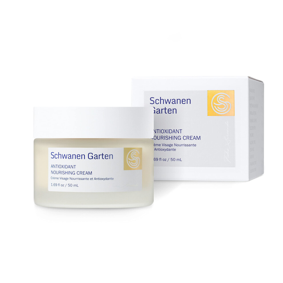 Schwanen Garten Cream Nourishing 1.69Oz / 50Ml - Night Repair Organically Grown & Handpicked Ingredients Intense Moisturizing Vegan Clean Be
