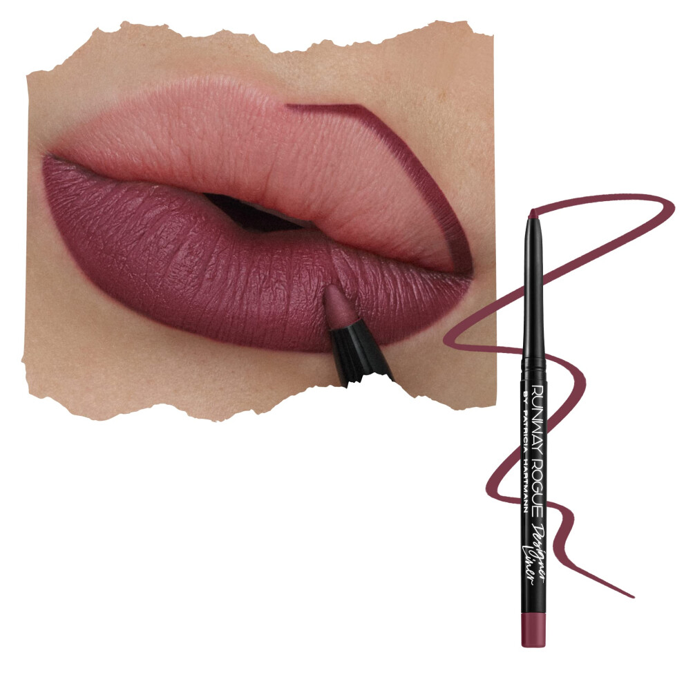 Runway Rogue Designer Liner Lip Pencil Matte Muted-Plum Lip-Liner Pencil And Lip-Liner Sharpener Start The Show