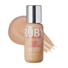 Ruby Kisses Liquid Foundation Medium Coverage Lightweight Natural Finish Face Makeup for All Skin Type Korean Makeup (Natural Buff)