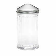 Vertedor Tablecraft P55S de Lexan de 12 oz con tapa central de acero inoxidable