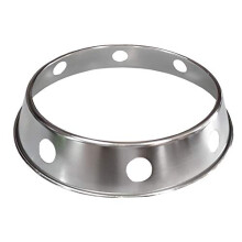SUNRISE Kitchen Supply -pinnoitettu, käännettävä teräksinen wokkirengas (19 cm/25 cm)