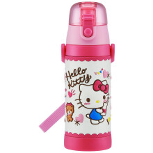 Skater SDPV5-A Roestvrijstalen waterfles voor kinderen Direct drinken 16,2 fl oz (480 ml) Kitty Snack Time Kindvriendelijk Lichtgewicht type Voor mei