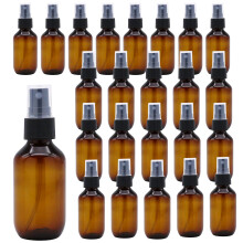 SYNTECSO 24-pack 2oz amberkleurige plastic spuitflessen Fijne mist spuitflessen voor essenti?e oli? Waterspuitfles voor haarplant en reinigingsoploss