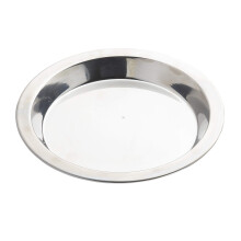 Tablecraft Round Pie Pan Server Rustfrit stål 10.125 x 10.125 x 0,75 (0,5 mm tykkelse)