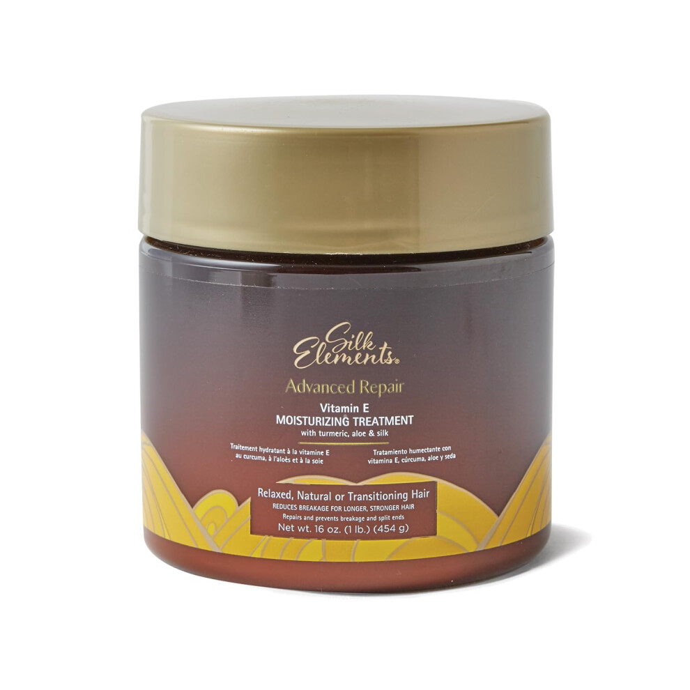 Silk Elements Advanced Repair Moisturizing Treatment Vitamin E Tumeric And Silk Strengthening Conditioning Adds Shine