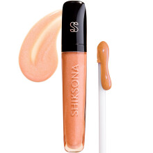 ShikSona High Shine Lip Gloss | Hydrating Vegan Non-Sticky Lipgloss in a Timeless Universal Color | Sassy Stunner (Sheer Peach with Pink Shimmer)