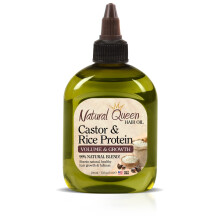SFC Natural Queen Volume & Growth - Aceite capilar con prote   na de arroz de ricino, 7.1 oz - Aceite voluminizador para el crecimiento del cabello