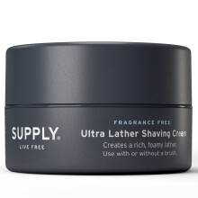 SUPPLY Ultra Schuimende Scheercr?e Geurvrij - Hypoallergene formule voor mannen - Pot van 3,4 Oz - Verzacht en beschermt op natuurlijke wijze Bescher