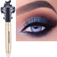 Silver Smokey Grey Eyeshadow Stick Makeup Cream Shimmer Glitter Matte Single Primer Smooth Eyeshadow Pencil Hypoallergenic Natural Waterproof Long La