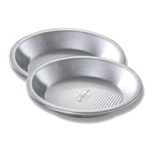 USA pan bageware aluminiseret st?l kommerciel pie pan s?t med 2 s?lv