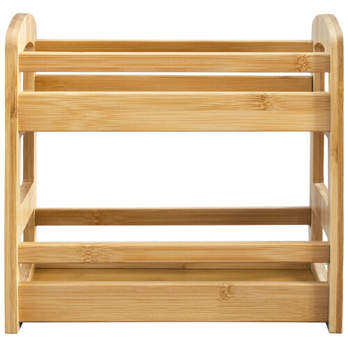 Totally Bamboo 2 Shelf Spice Caddy Organizer Rack for Kitchen Countertop or Cupboard 2